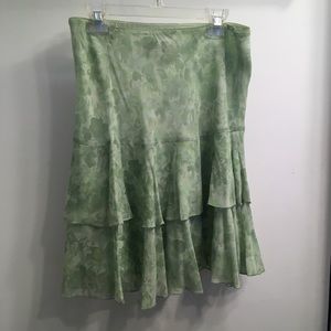 Green Ruffled Skirt